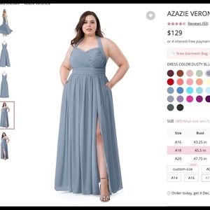 Azazie Veronica Bridesmaid Dress in Dusty Blue